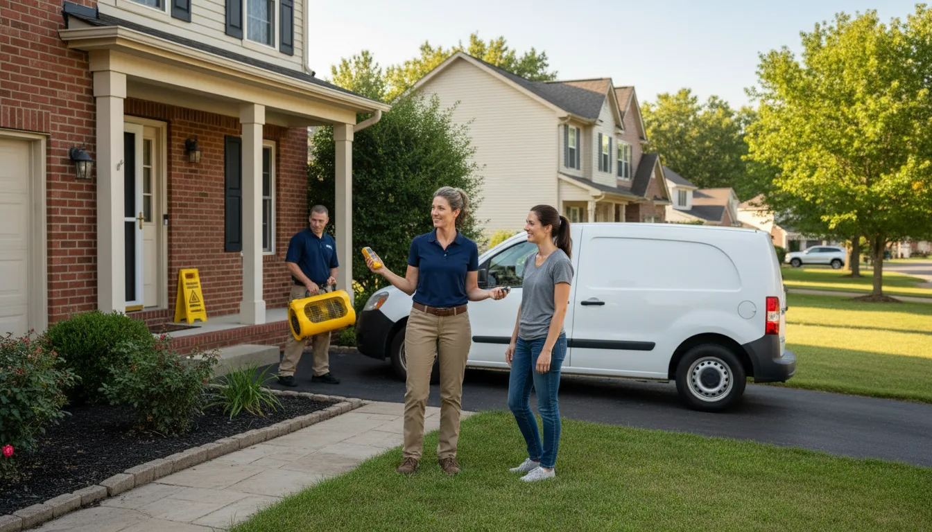 Residential water damage restoration in Belmont, MS